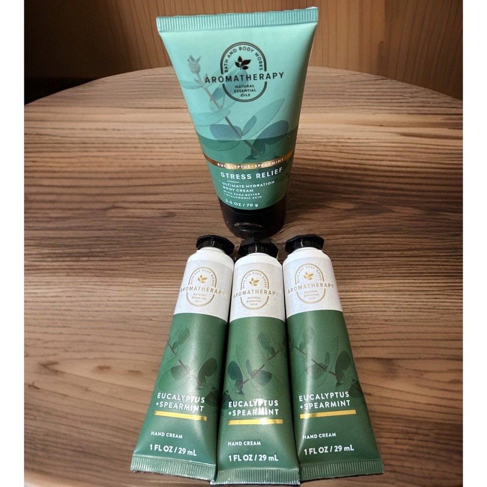 Bath & Body Works Eucalyptus Spearmint Hand Cream Body Cream Lot Of 4 New